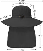 Outdoor Sun Hats with Stowable Neck Flap - Image 5