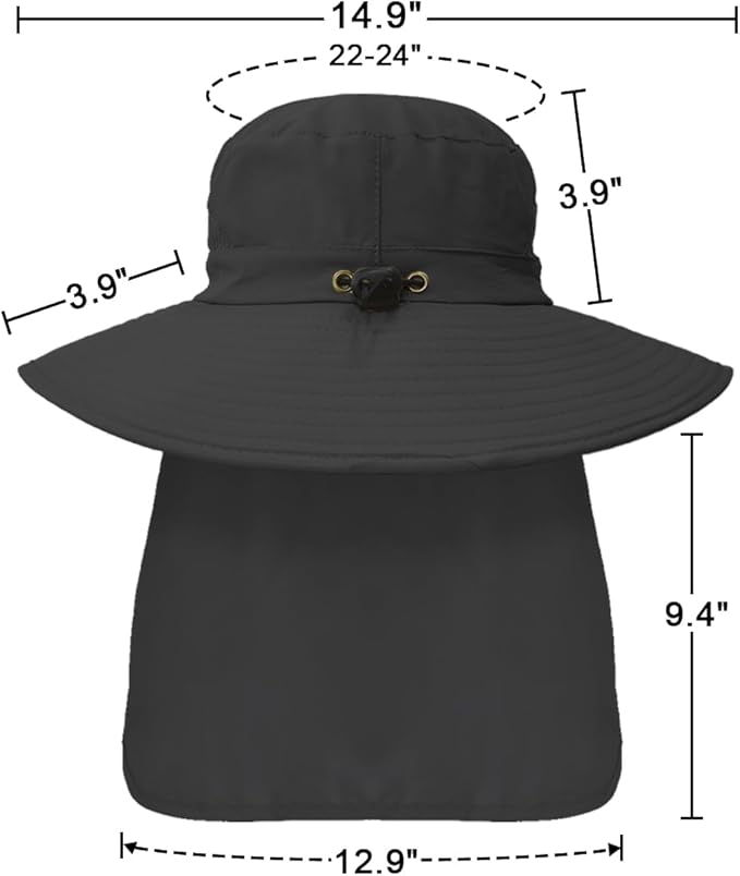 Outdoor Sun Hats with Stowable Neck Flap - Image 5