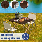 2 Pack Square Spandex Fitted Table Cloth (Coffee / 34" x 34" (Square))