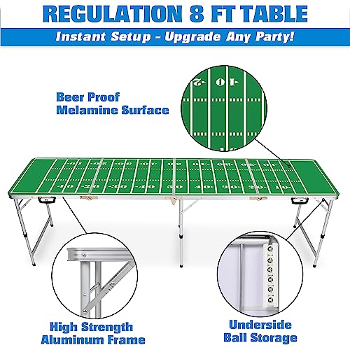 8 Foot Portable Beer Pong (8-Feet / Football)