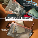 Air Production Multi‑Size Clear Zipper Pouch (Pink / Multi)