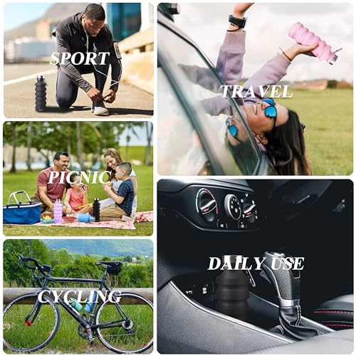 Collapsible Water Bottle (Black-27oz)