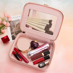 XL Clear Makeup Organizer (Pink / Dual Layer)