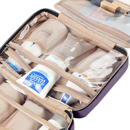 Travel Toiletry Bag for women (Medium / Purple)