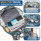Lightweight Packable Backpack 25L (25L / Royal Blue, Floral)