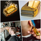 2-in-1 T-Shaper Trimmer & Crunch Foil Shaver | STF602 Electric Razor & ST5200 Beard Trimmer Barber Haircut Kit | Gold (Gold Chrome)