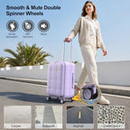 20 Inch Expandable Carry On Luggage Airline Approved (20 inch / Purple)