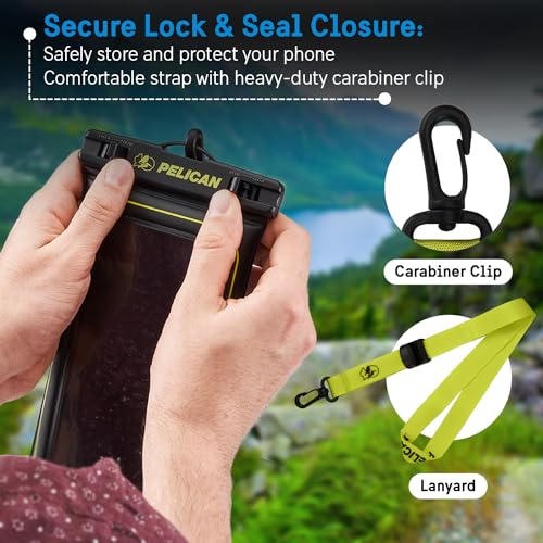 2 Pack Marine Waterproof Phone Pouch (Black/Neon - 2 Pack - Regular / Regular / 2 Pack)