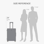 LEVEL8 Checked Luggage, Large Suitcase, Lightweight Luminous Textured Tsa - Image 9