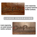 Top Grain Leather Text Custom Electronic Organizer Zipper Bag Tech Pouch (【text Customized】- Laser Engraving / Electronic Storage Case - Sturdy Handmade)