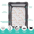 Pack n Play Sheets (Fawn & Flora / 38X26 Inch)