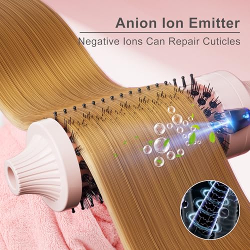 Thermal Brush Curling Iron 1.77 Inch Ceramic Tourmaline Ionic Hair Styler for Loose & Voluminous Curls (1.77 Inch / Pink)