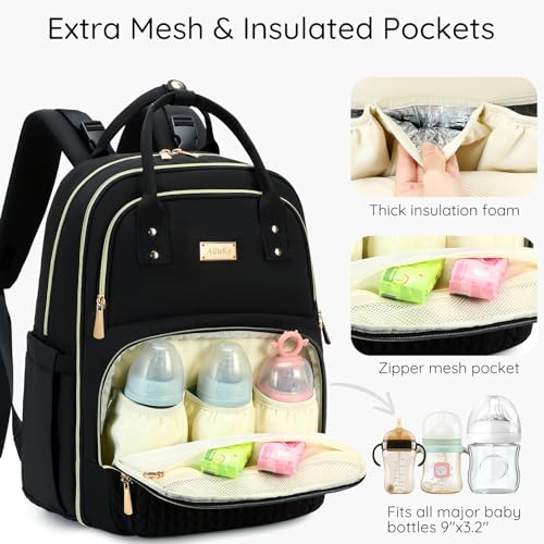 Diaper Bag Backpack (Black)