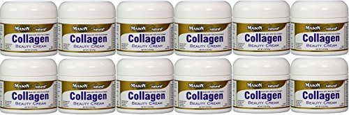Collagen Beauty Cream Made With 100% Pure Collagen Promotes Tight Skin Enhances Skin Firmness 2 Oz. Jar Pack Of 12