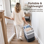 2 Pack Large Laundry Baskets (75L / Grey)