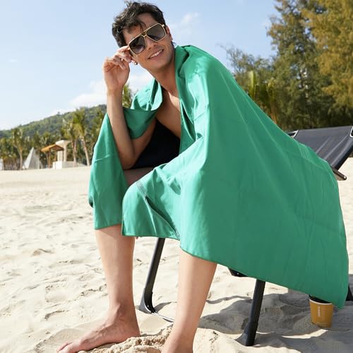 Microfiber Towel Quick Dry Camping & Travel & Gym Towel. Compact (Apple Green / 24.00" x 12.00")