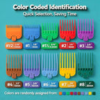 Clipper Guards Set for Most Wahl Clippers with Holder (Multicolor)