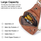 Crossbody Bags for Women PU Leather Cross Body Sling Bag for Woman Travel Brown (2-brown)
