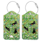 Luggage Tags Privacy Cover ID Label for Travel Bag Suitcase (Cat)