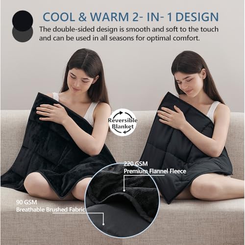 Weighted Lap Blanket 7lb (12-black / 29" x 24" | 7lbs)