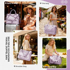 Large Duffle Gym Bag for Travel Women Men Weekend Expandable Sport Tote (A2-LightPurple / XX-large)