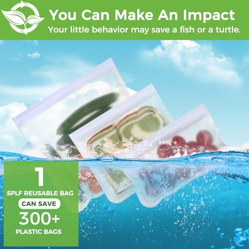 10 Pack Dishwasher Safe Reusable Sandwich Bags (10 Pack-10 Sandwich / White)