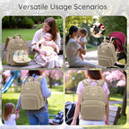 Diaper Bag Backpack (Brown Taupe)