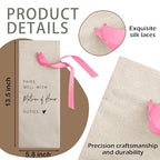 Cute Pink Bow Ribbon Engagement Gift Wine Bag (Wedding Wine Bag Style 9)