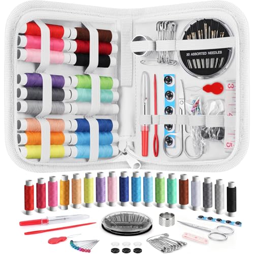 Sewing Kit Gifts for Adults Teen Grils Women Mom Grandma (White / M)