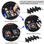 Extra Large Makeup Case Travel Makeup Train Case Professional Makeup Artist Bag Portable Nail Organizer Box Art Supply Case with Adjustable Dividers (Black / Extra Large)