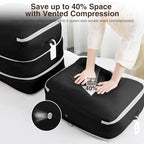 4 Pack Compression Storage Bags (110L-4 Pack / Black)