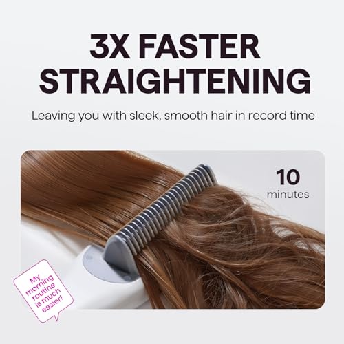 Pro Steam Hair Straightener Brush Steamline Pro Straightener Brush (White)