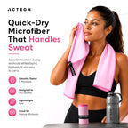 Microfiber Gym Towels 5 Pack Quick Dry (Pack of 5 / Lavender Rose)