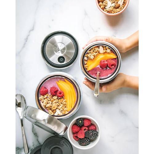 Stainless Steel Food Bowls (Geode Rose / 21.5 ounces)