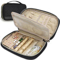 Travel Jewelry Case Organizer for Necklace & Earrings (Black)