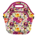 LunchTote Zippered Bag Insulated Neoprene Caddy (Blooming Bright / X-Large 6.5 Quart Lunch Tote)