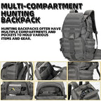 50L Military Tactical Backpack Hiking Waterproof Backpack Large Military Pack 3 Day Assault Pack Molle Bag Rucksack (Grey)