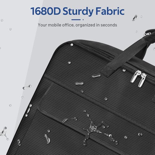 Carry On Garment Bags for Travel with Shoe Compartment 42'' Suit Travel Bags for Men Heavy duty Fabric Luggage Hanging Bag for Clothes Suit Carrier with Shoulder Strap for Business Trips