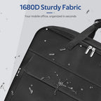 Carry On Garment Bags for Travel with Shoe Compartment 42'' Suit Travel Bags for Men Heavy duty Fabric Luggage Hanging Bag for Clothes Suit Carrier with Shoulder Strap for Business Trips