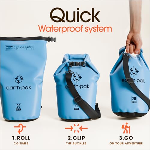Waterproof Dry Bag Backpack 55L (55L / Light Blue)