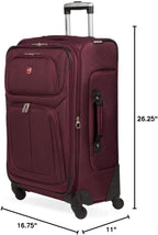 SwissGear Sion Softside Expandable Luggage, Checked-Medium 25-Inch - Image 11