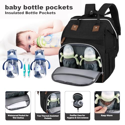 Diaper Bag Backpack (Black)
