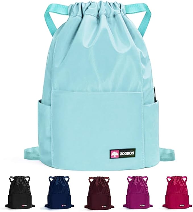 ZOORON Waterproof Drawstring Gym Backpack Bag by ZOORON
