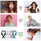 CORATED Heatless Curling Rod Headband, No Heat Silk Ribbon Rollers for Overnight Curls, Curls Styling Kit with Hair Clips and Scrunchie for Long and Medium Hair