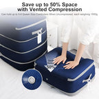 Comforter Storage Bag (Navy Blue / 4 Pack - 4-Layer)