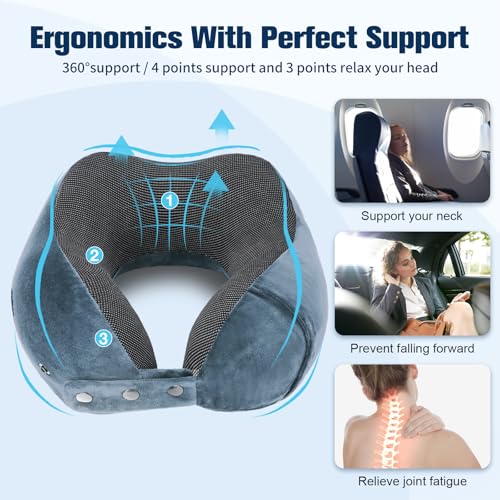 Neck Pillow for Traveling (Light Blue)
