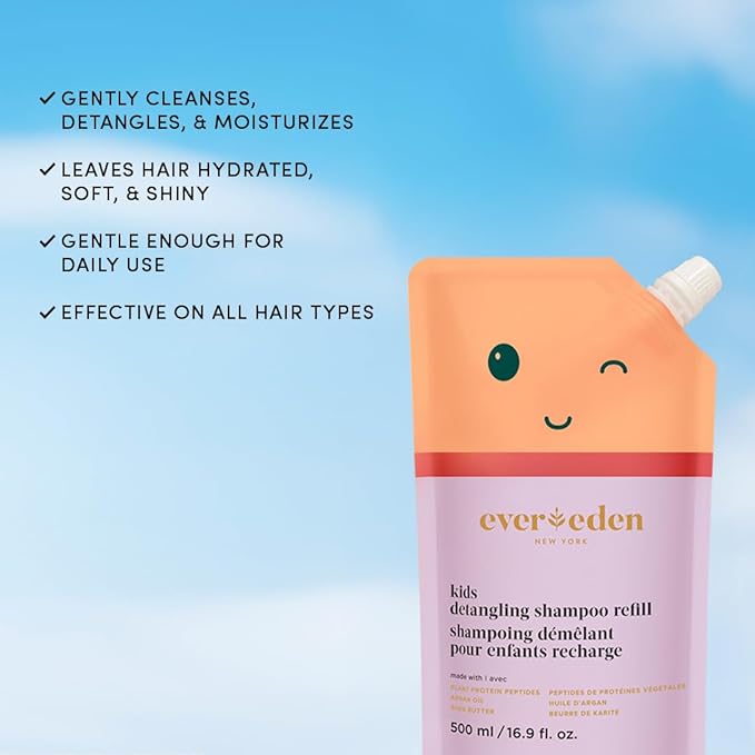 Evereden Kids Shampoo Refill, 16.9 fl oz | Detangling, Non-Toxic Ingredients | - Image 4