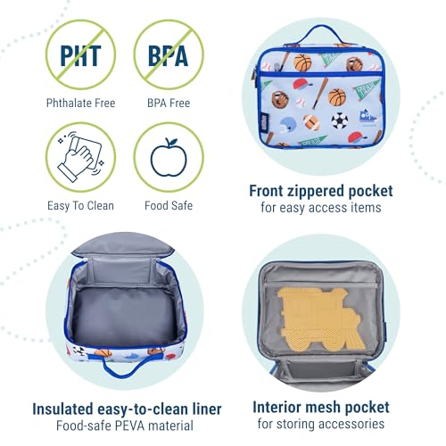Kids Insulated Lunch Box (9.75 x 7 x 3.25 inches / Game On)