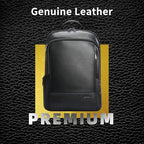 Unisex Slim Genuine Leather Laptop Backpack Men for 15 (15.6 inch / Black4)