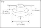 QCAA Stainless Steel Wall Mount Concave Door Stop, 2-1/2" Diameter, ORB Oil - Image 3